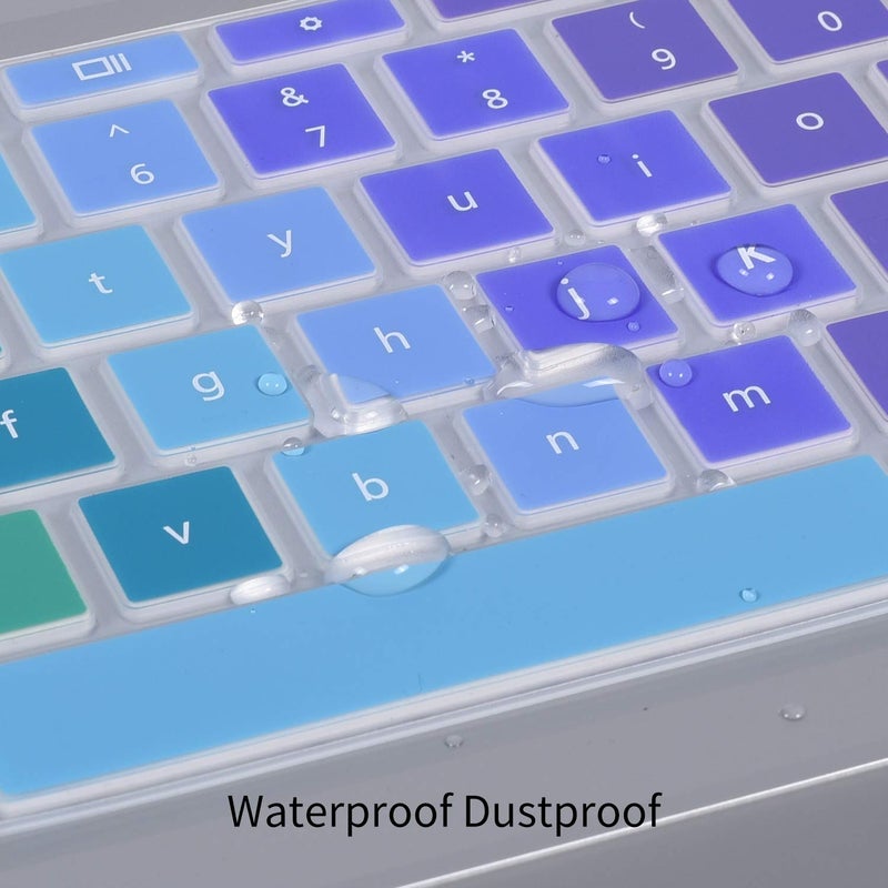 CaseBuy Colorful Keyboard Cover for HP 14 inch Chromebook 14-db 14-db0020nr / Chromebook 14-ca 14-ca061dx 14-ca064dx 14-ak Series, HP Chrome 14 G2 G3 G4 G5 Laptop, Rainbow - Image 4